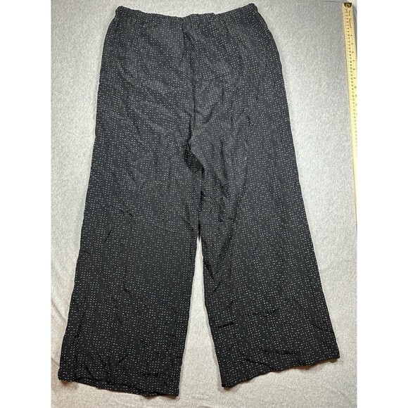 Eileen Fisher Black White Spotted Tencel Viscose Pull On Pants Size Small - Picture 4 of 8